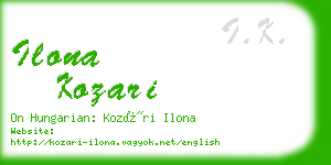 ilona kozari business card